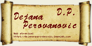 Dejana Perovanović vizit kartica